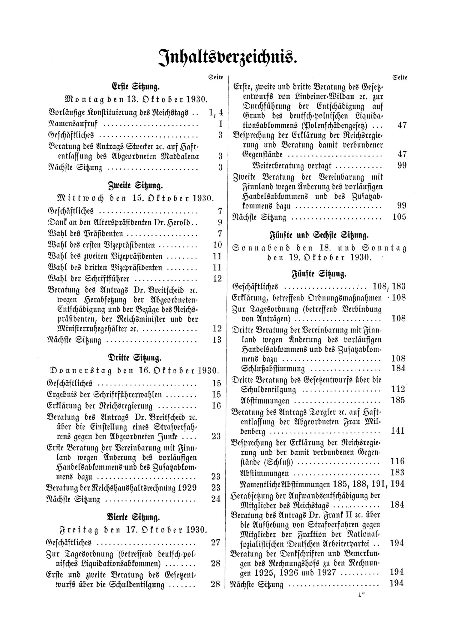Scan of page III