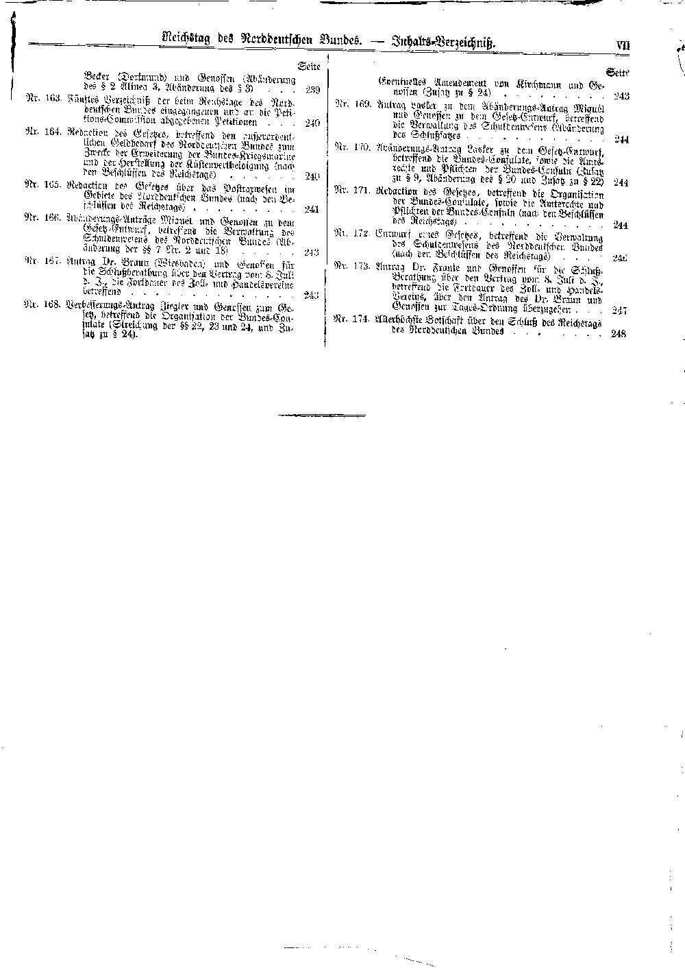 Scan of page VII