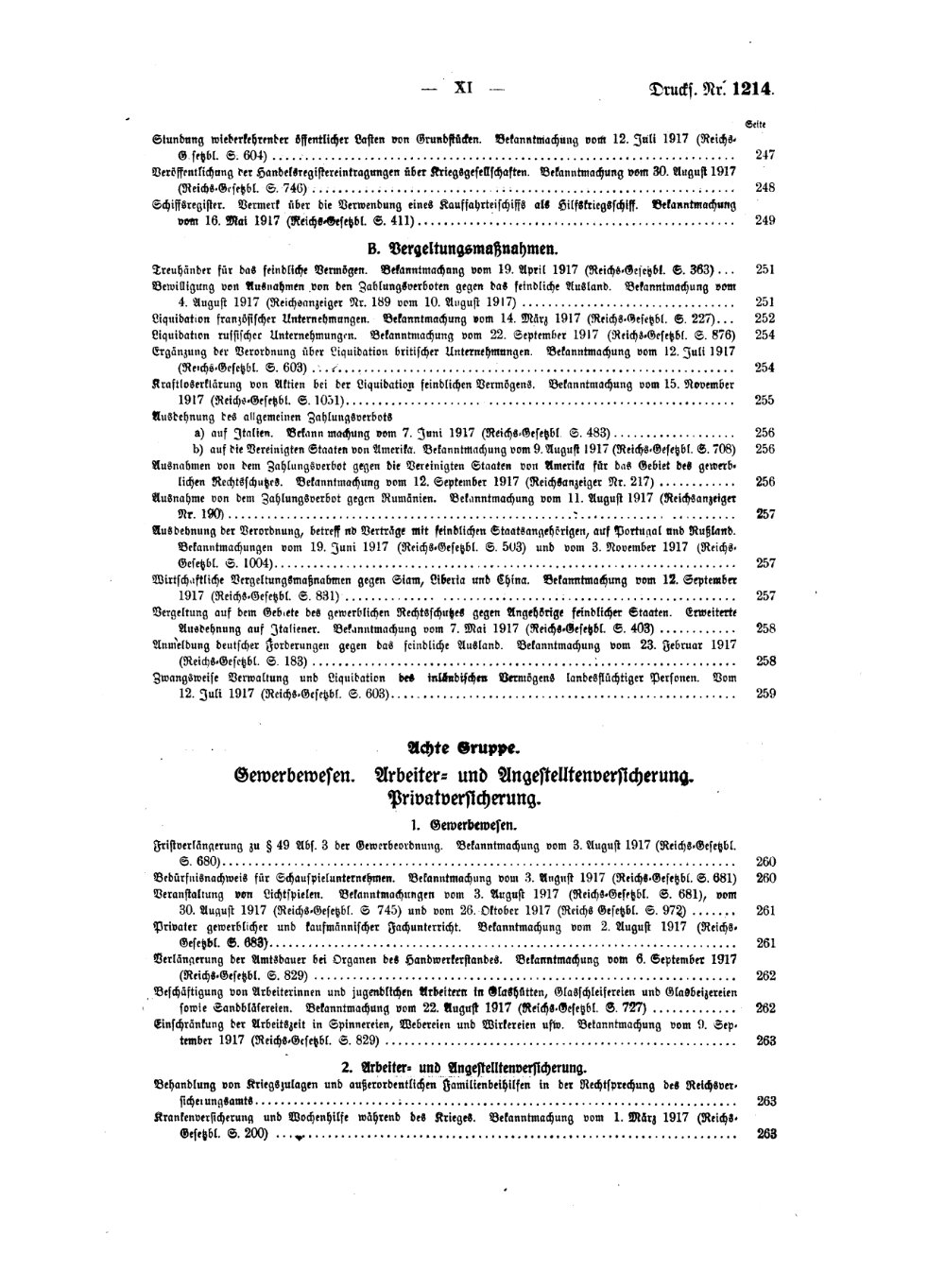 Scan of page XI
